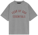 Szara Koszulka Fear of God Red Logo