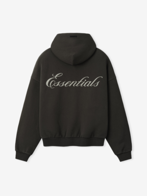 Essentials Signature Ink Black Half Zip Hoodie