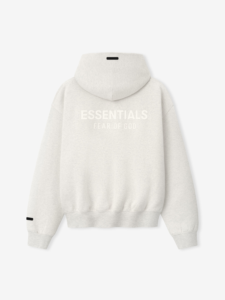 Essentials Signature FW26 Ash white Hoodie