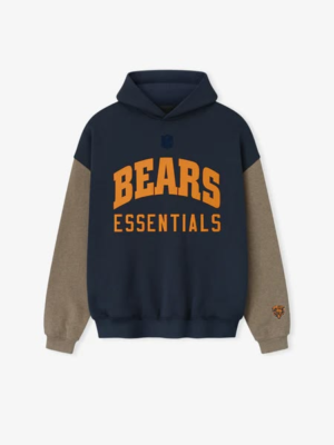 Granatowa Bluza Boxy Fit Bears