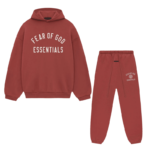 Czerwony Dres Essentials Fear of God